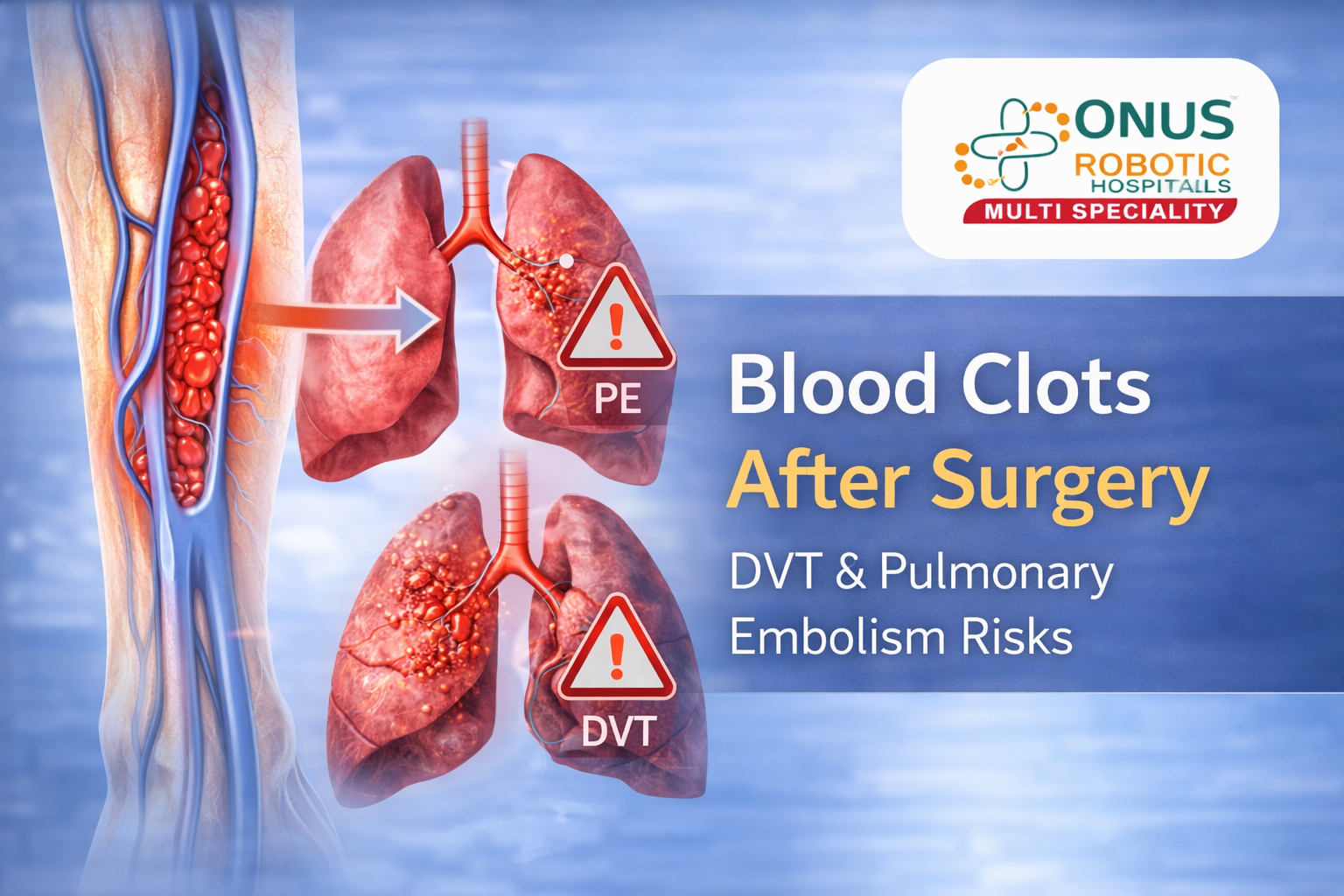 Prevention of Blood Clots After Surgery – Complete Guide for Patients: By Dr. Balaraju Naidu, Robotic Orthopedic Surgeon, ONUS Robotic Hospitals