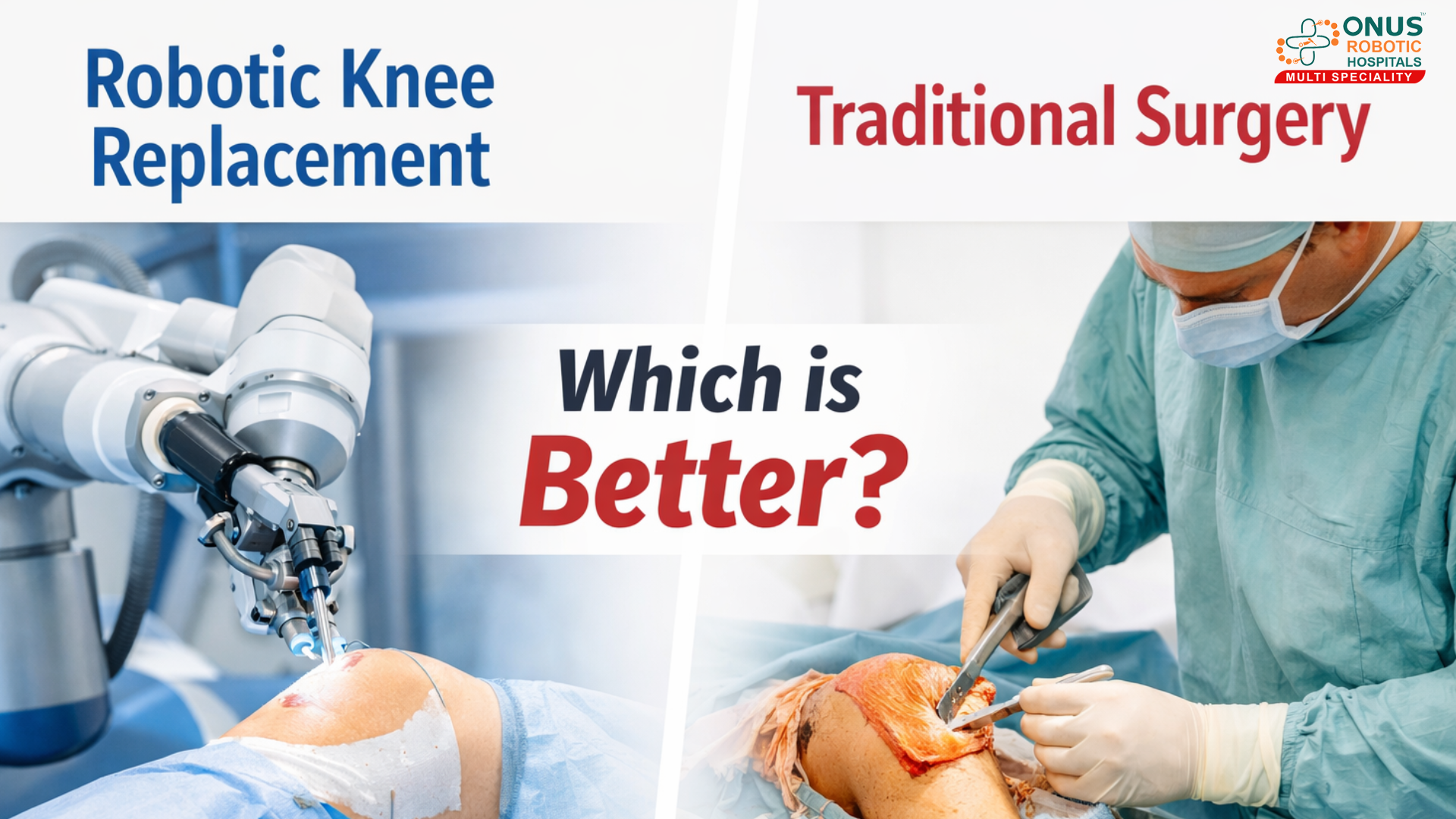 Robotic Knee Replacement vs Traditional Surgery – Complete Guide – By Dr. Balaraju Naidu, Robotic Orthopedic Surgeon, ONUS Robotic Hospitals