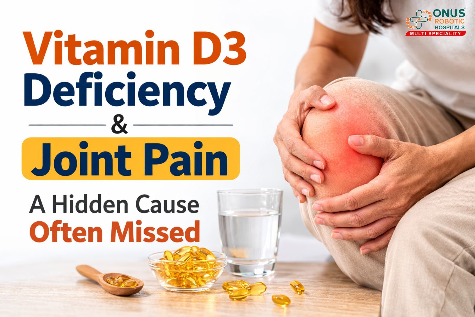 Vitamin D3 Deficiency & Joint Pain – A Hidden Cause Often Missed – By Dr. Balaraju Naidu, Robotic Orthopedic Surgeon, ONUS Robotic Hospitals