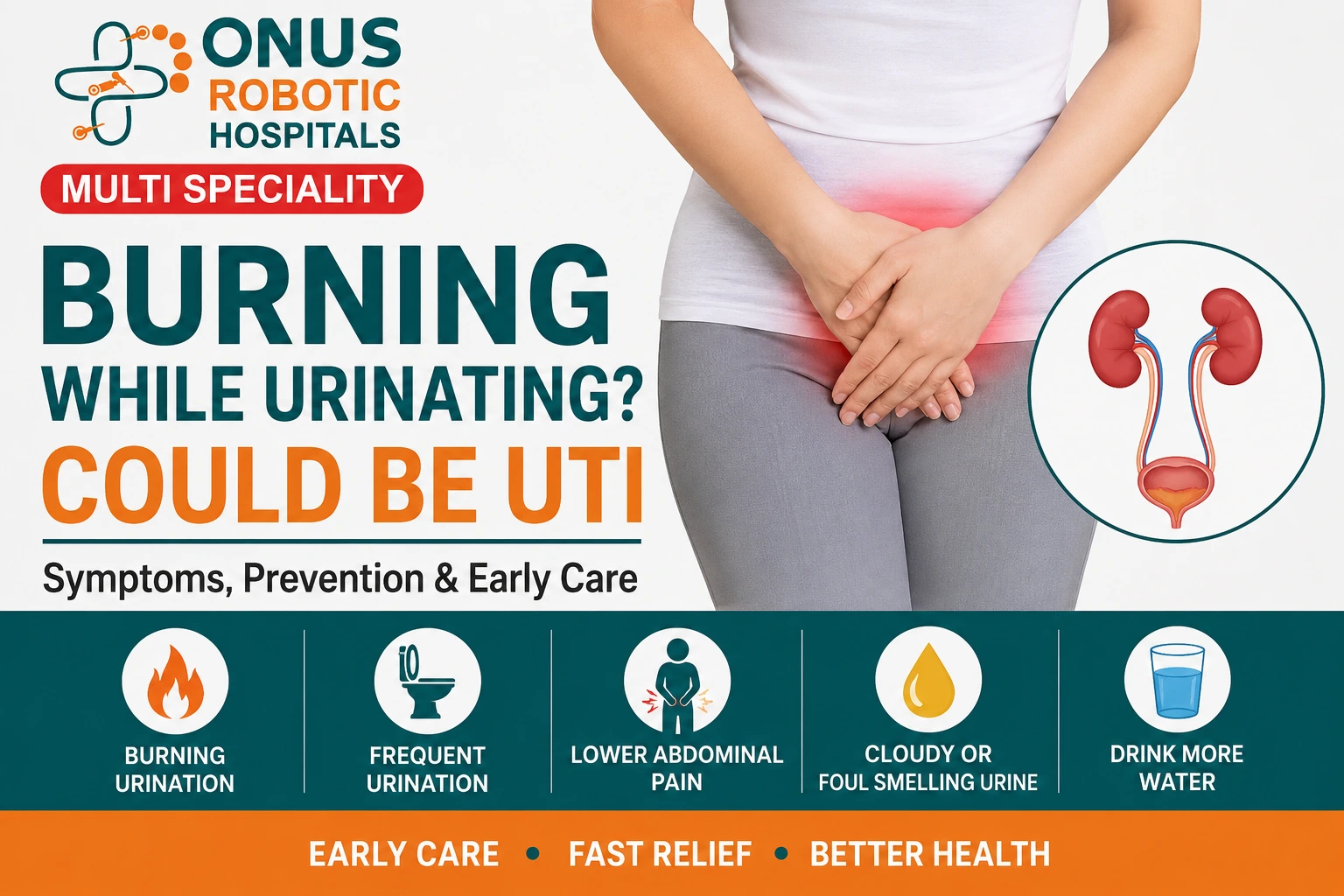 Burning While Urinating? Could Be a UTI | Symptoms, Prevention & Early Care – By  Dr. Ravi Kiran | Diabetologist, Onus Robotic Hospital