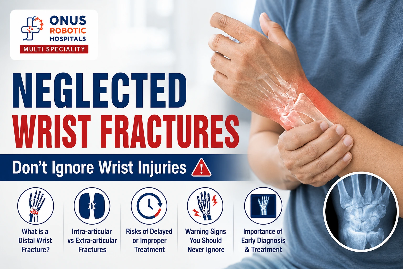 Neglected Wrist Fractures: Why You Should Never Ignore a Wrist Injury- By Dr. Balaraju Naidu, Robotic Orthopedic Surgeon, ONUS Robotic Hospitals