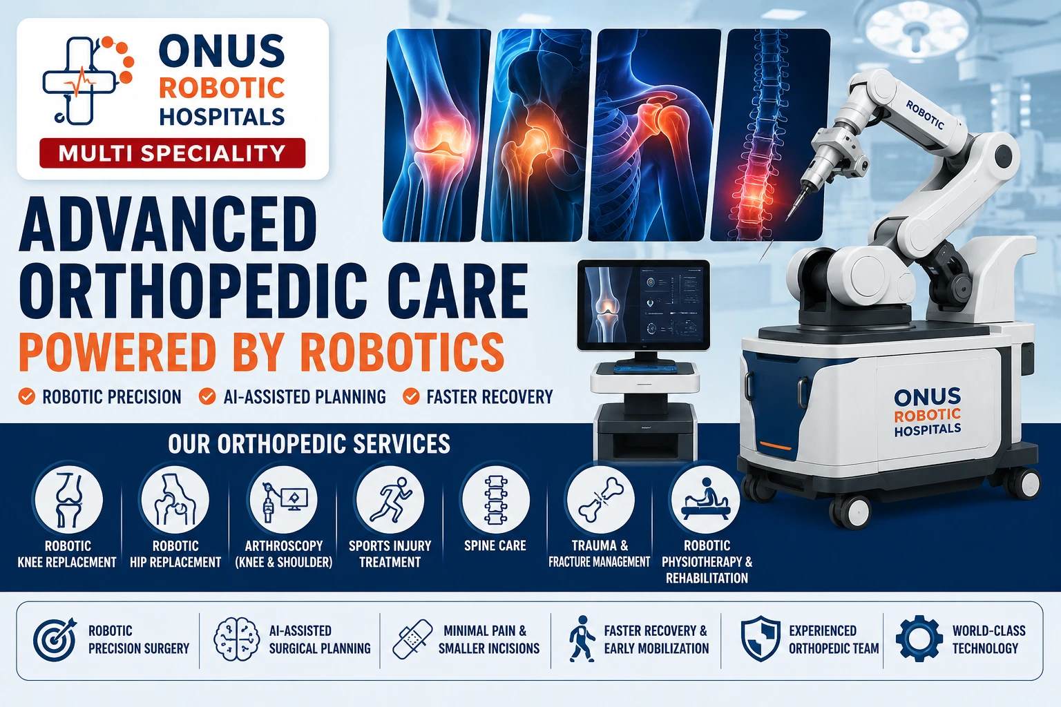 Advanced Robotic Orthopedic Care Powered by Robotics & AI- By Dr. Balaraju Naidu, Robotic Orthopedic Surgeon, ONUS Robotic Hospitals