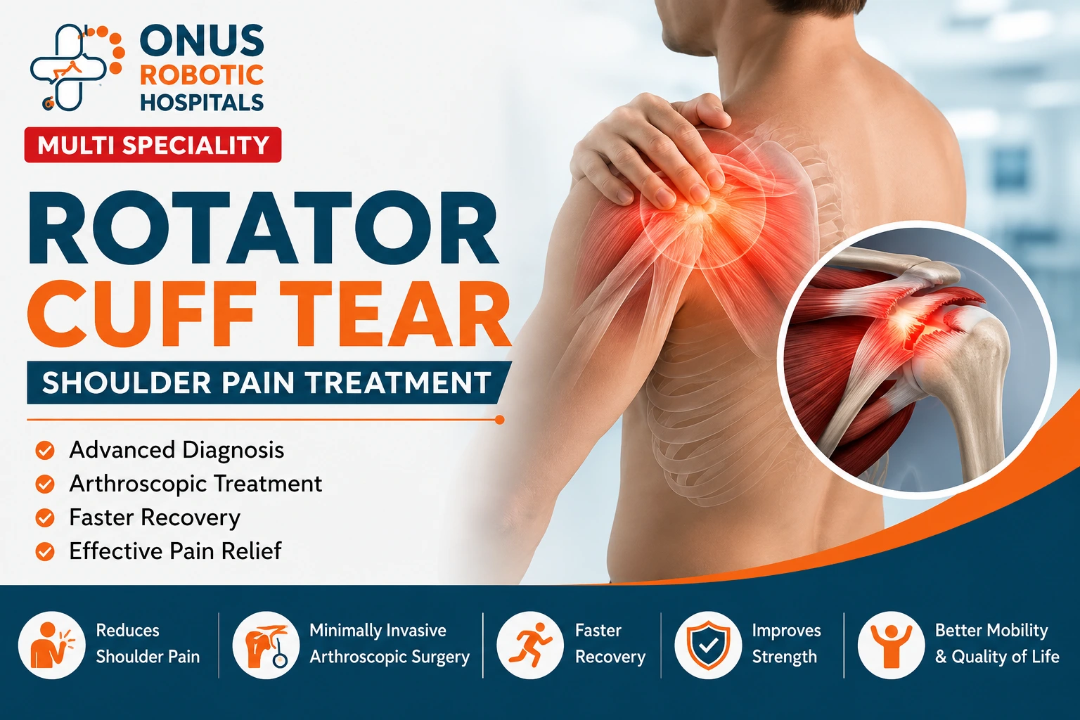 Rotator Cuff Tear | Shoulder Pain Treatment- By Dr. Balaraju Naidu, Robotic Orthopedic Surgeon, ONUS Robotic Hospitals