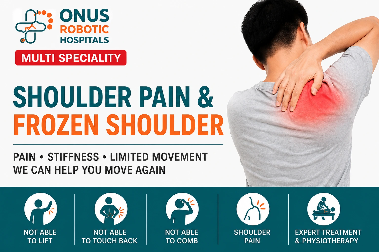 Shoulder Pain & Frozen Shoulder: Why You Can’t Lift Your Arm and What You Can Do About It- By Dr. Balaraju Naidu, Robotic Orthopedic Surgeon, ONUS Robotic Hospitals