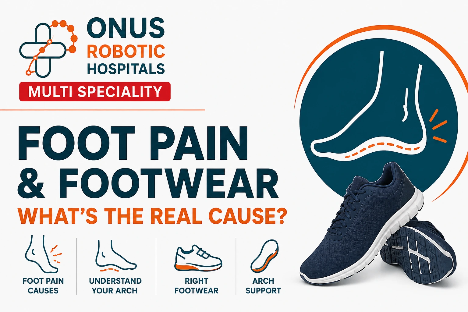 Foot Pain: Is Your Footwear the Real Problem?- By Dr. Balaraju Naidu, Robotic Orthopedic Surgeon, ONUS Robotic Hospitals