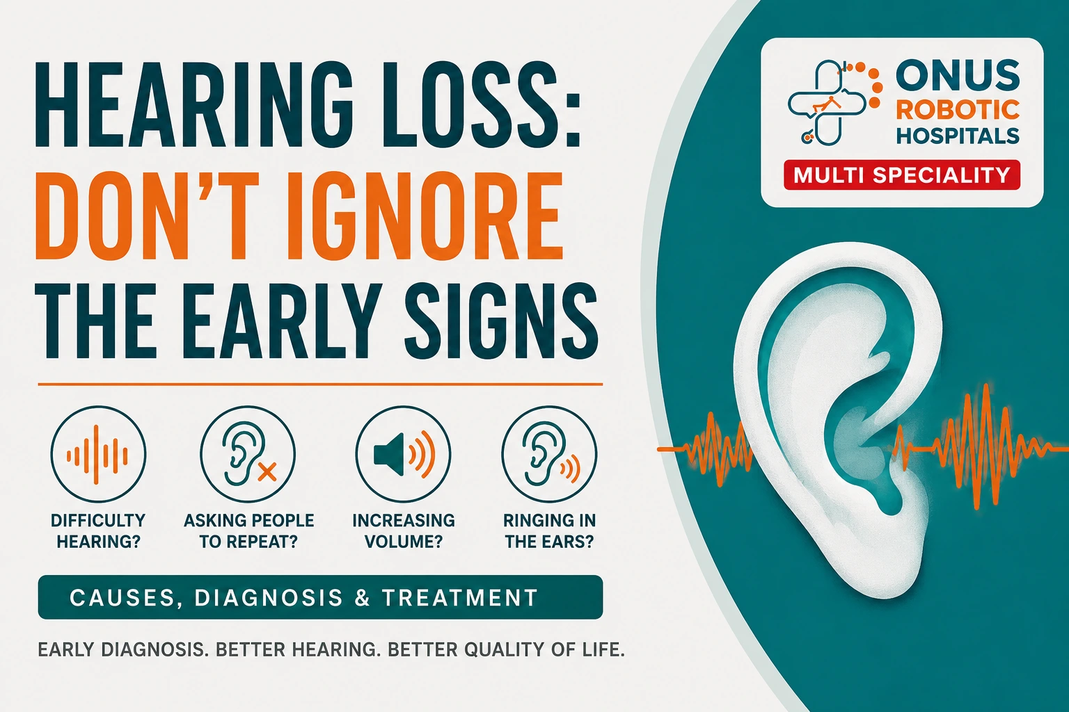 Hearing Loss: Don’t Ignore the Early Signs- By Consultant ENT Head & Neck Surgeon, ONUS Robotic Hospitals