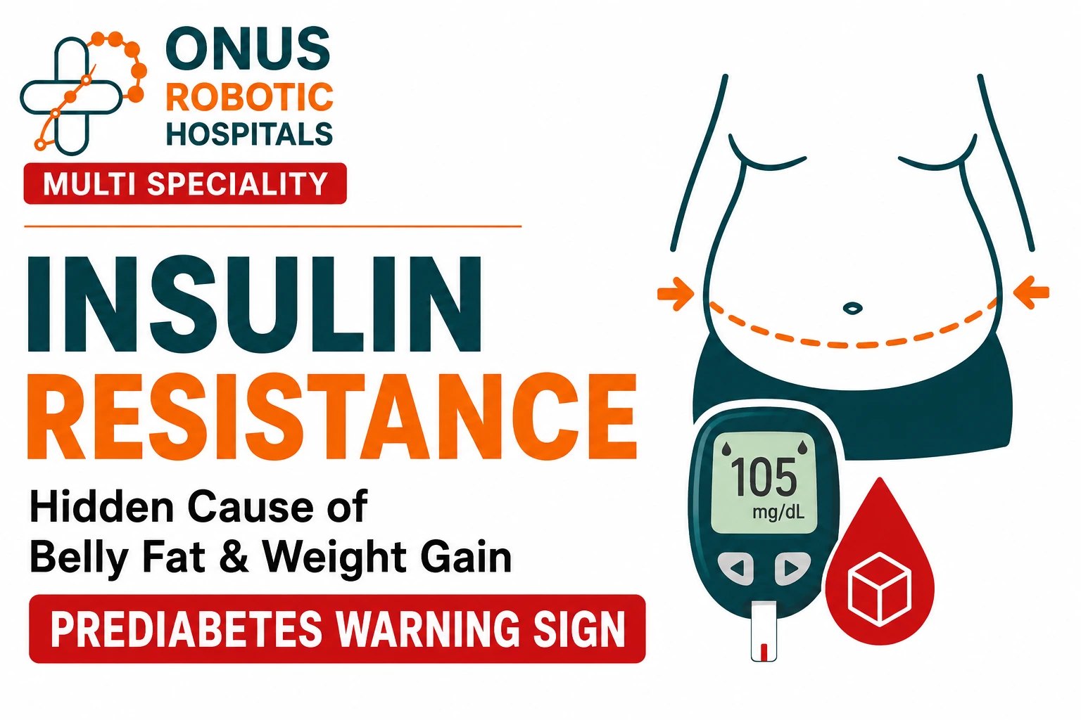 Insulin Resistance: The Hidden Reason Behind Belly Fat, Prediabetes and Weight Gain – By Dr. Ravi Kiran | Diabetologist, Onus Robotic Hospital
